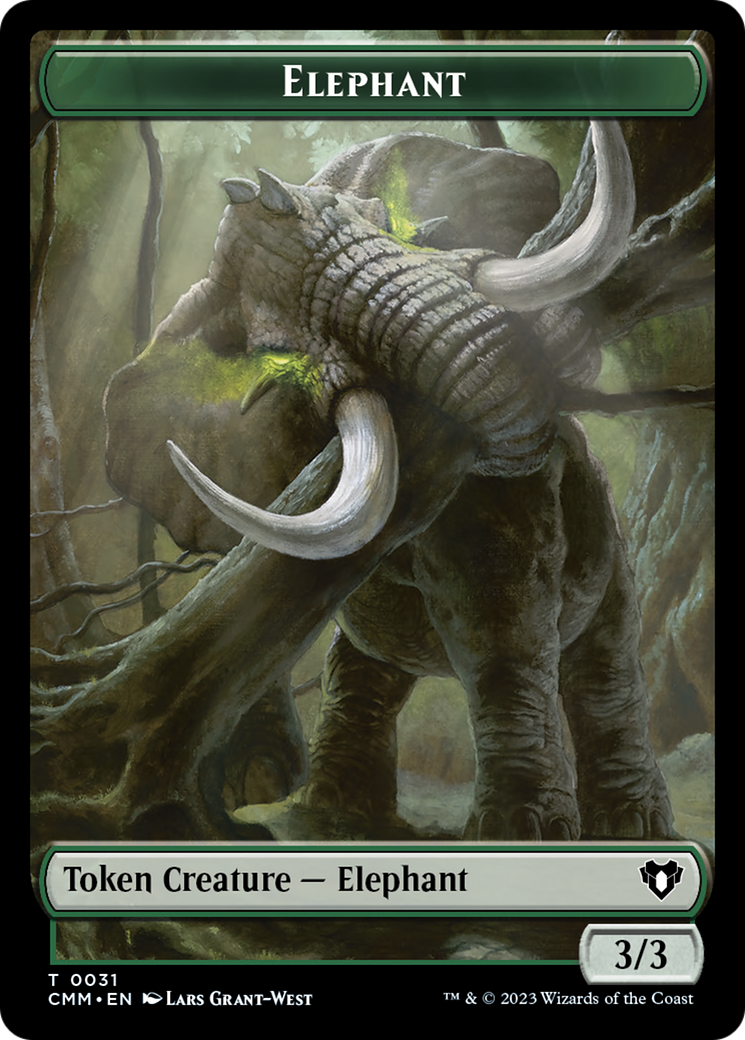 Elephant Token [Commander Masters Tokens] | Jomio and Rueliete's Cards and Comics