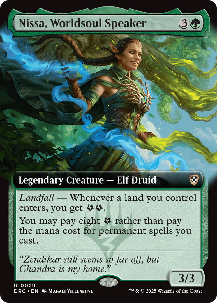 Nissa, Worldsoul Speaker (Extended Art) [Aetherdrift Commander] | Jomio and Rueliete's Cards and Comics