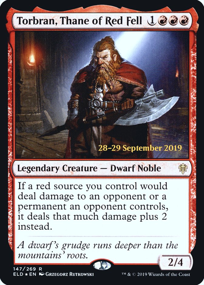Torbran, Thane of Red Fell [Throne of Eldraine Prerelease Promos] | Jomio and Rueliete's Cards and Comics