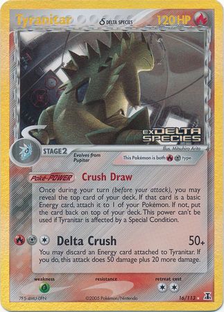 Tyranitar (16/113) (Delta Species) (Stamped) [EX: Delta Species] | Jomio and Rueliete's Cards and Comics