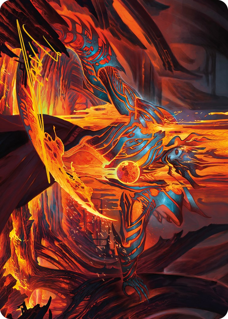 Free From Flesh Art Card (Gold-Stamped Signature) [Phyrexia: All Will Be One Art Series] | Jomio and Rueliete's Cards and Comics