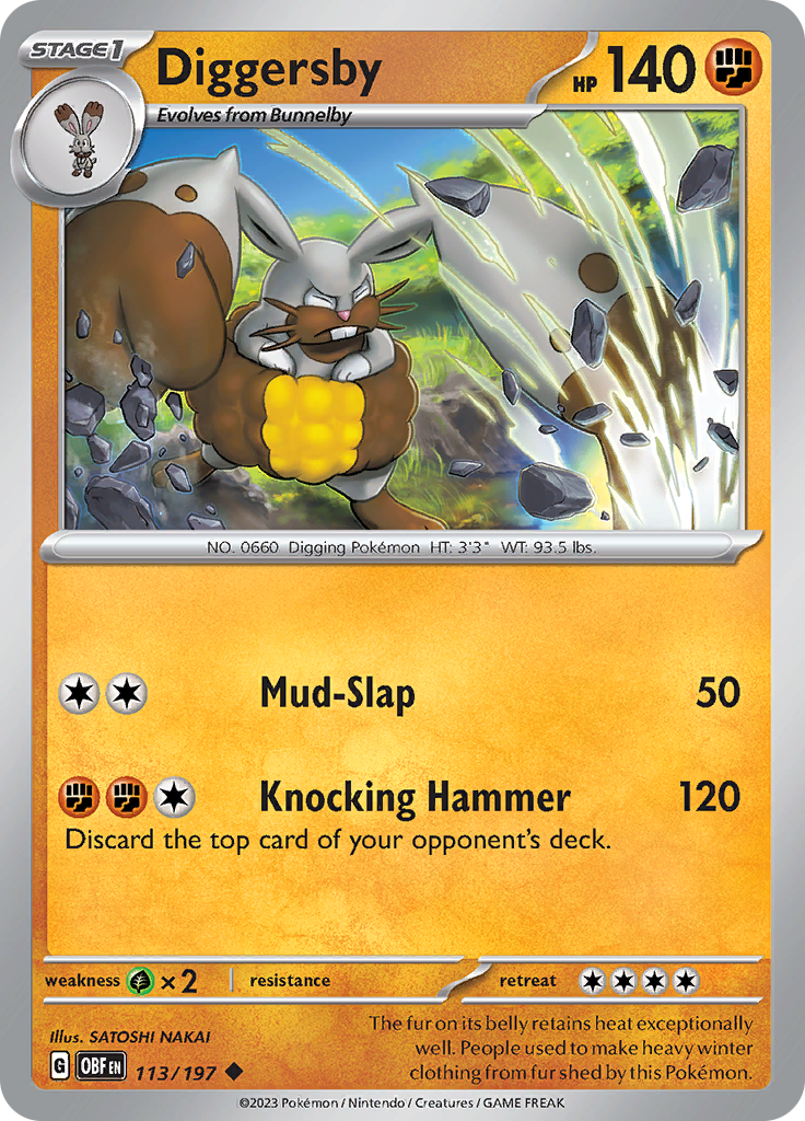 Diggersby (113/197) [Scarlet & Violet: Obsidian Flames] | Jomio and Rueliete's Cards and Comics