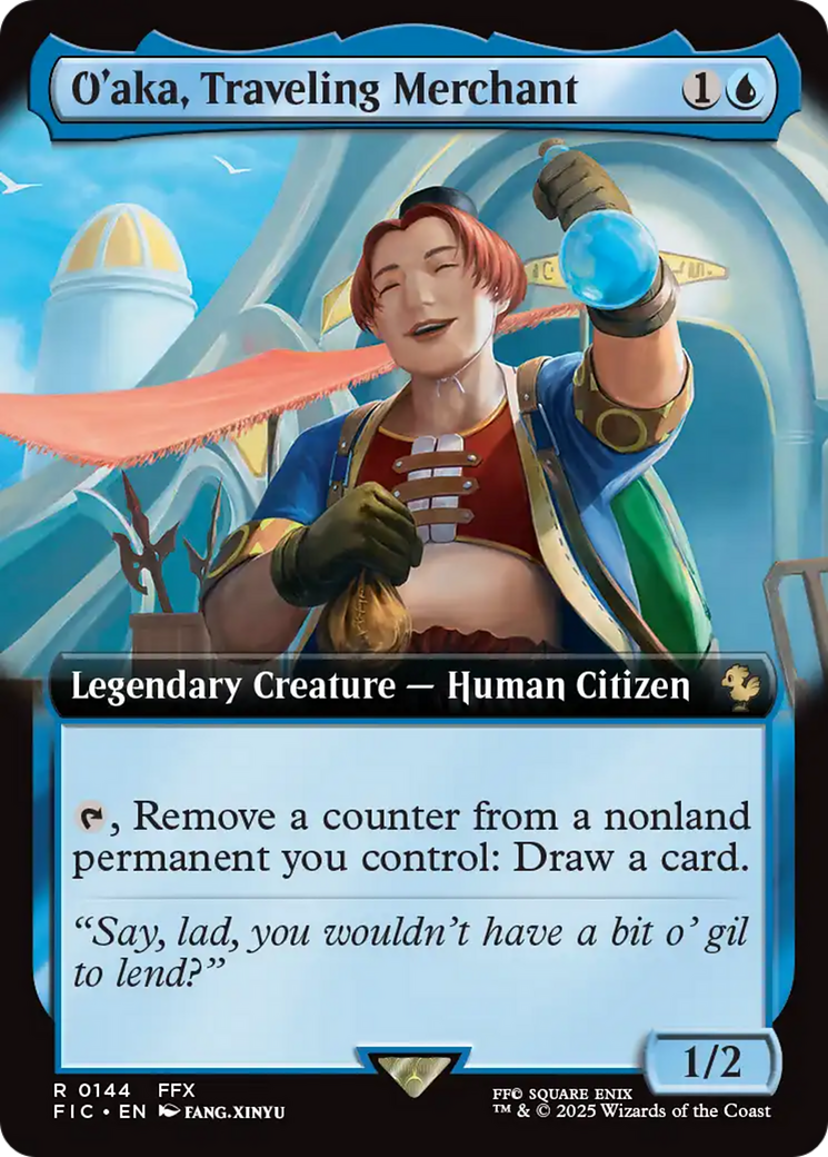 O'aka, Traveling Merchant (Extended Art) [FINAL FANTASY Commander] | Jomio and Rueliete's Cards and Comics