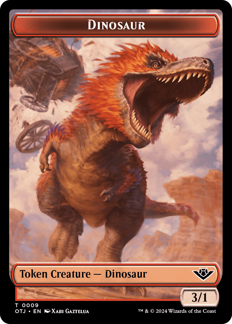 Dinosaur Token [Outlaws of Thunder Junction Tokens] | Jomio and Rueliete's Cards and Comics