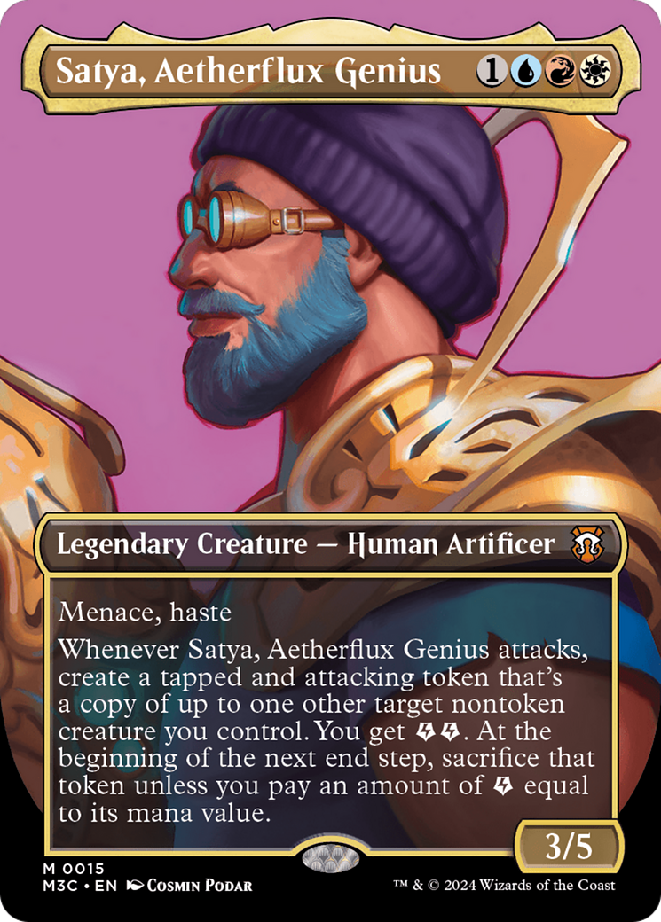 Satya, Aetherflux Genius (Borderless) [Modern Horizons 3 Commander] | Jomio and Rueliete's Cards and Comics