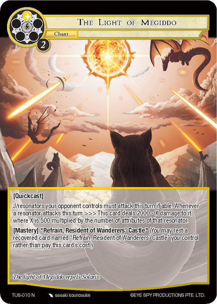 The Light of Megiddo (TUS-010 N) [The Underworld of Secrets] | Jomio and Rueliete's Cards and Comics