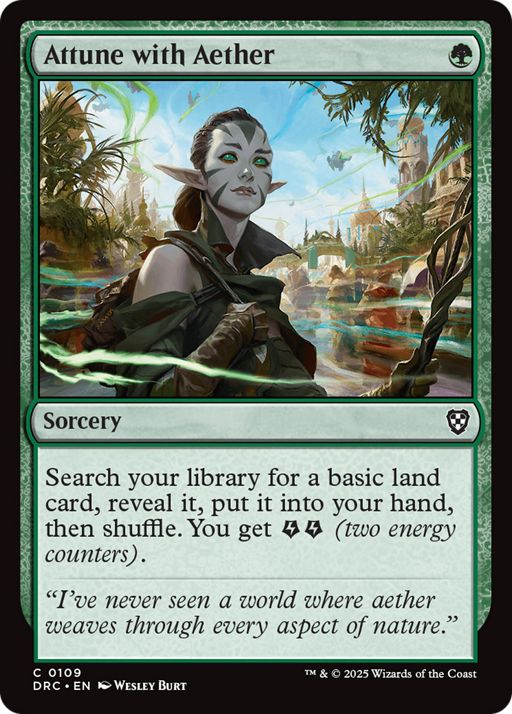 Attune with Aether [Aetherdrift Commander] | Jomio and Rueliete's Cards and Comics
