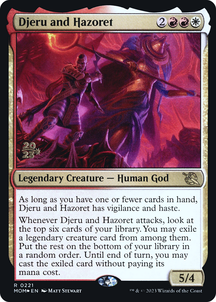 Djeru and Hazoret [March of the Machine Prerelease Promos] | Jomio and Rueliete's Cards and Comics