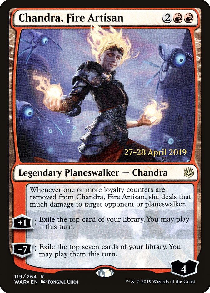 Chandra, Fire Artisan [War of the Spark Prerelease Promos] | Jomio and Rueliete's Cards and Comics