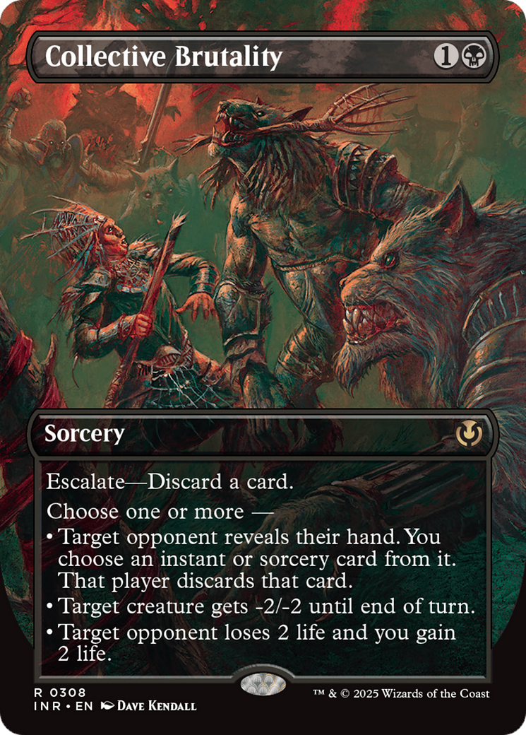 Collective Brutality (Borderless) [Innistrad Remastered] | Jomio and Rueliete's Cards and Comics