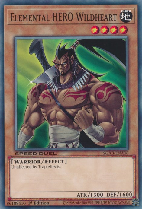 Elemental HERO Wildheart [SGX3-ENA06] Common | Jomio and Rueliete's Cards and Comics