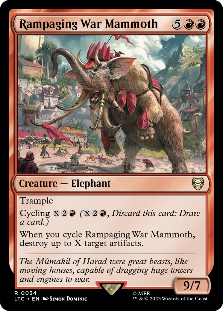 Rampaging War Mammoth [The Lord of the Rings: Tales of Middle-Earth Commander] | Jomio and Rueliete's Cards and Comics