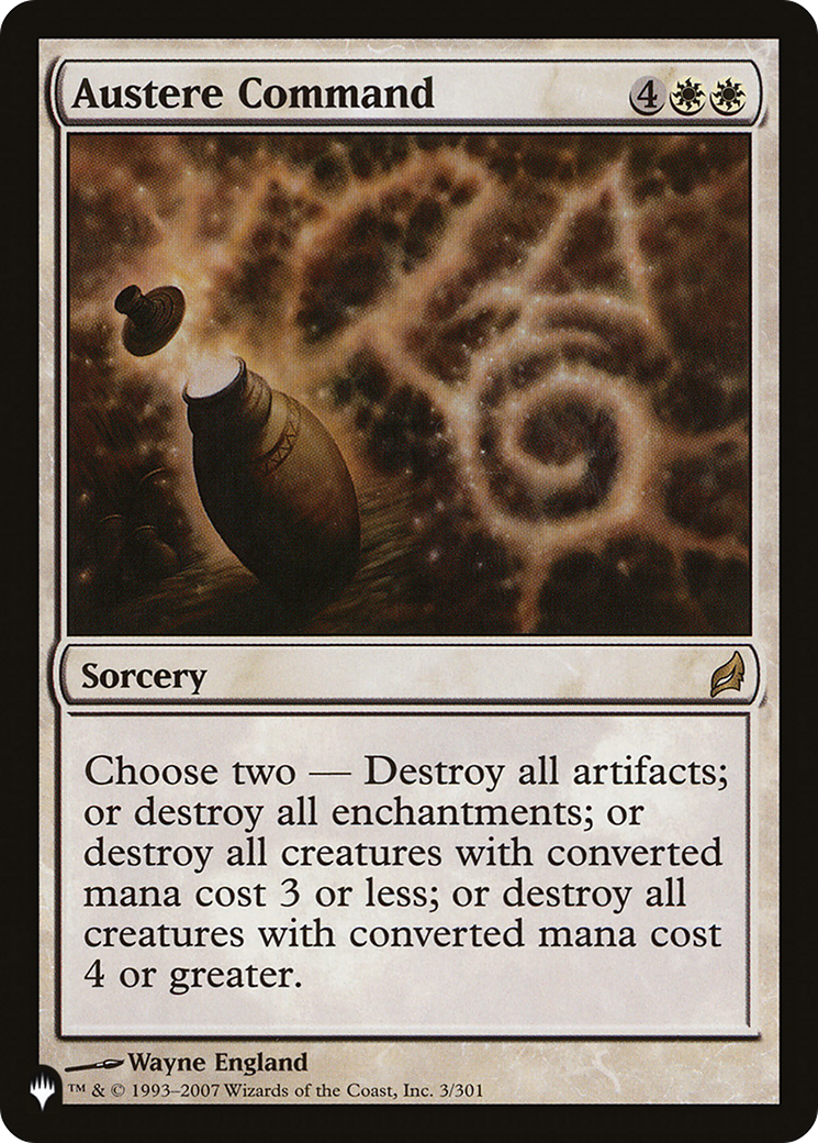 Austere Command [The List] | Jomio and Rueliete's Cards and Comics