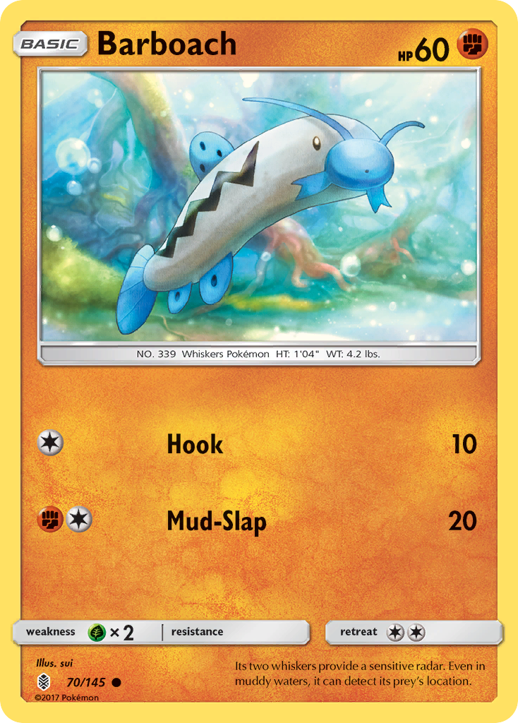 Barboach (70/145) [Sun & Moon: Guardians Rising] | Jomio and Rueliete's Cards and Comics