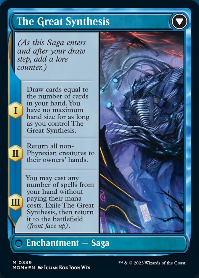 Jin-Gitaxias // The Great Synthesis (Borderless Alternate Art) [March of the Machine] | Jomio and Rueliete's Cards and Comics