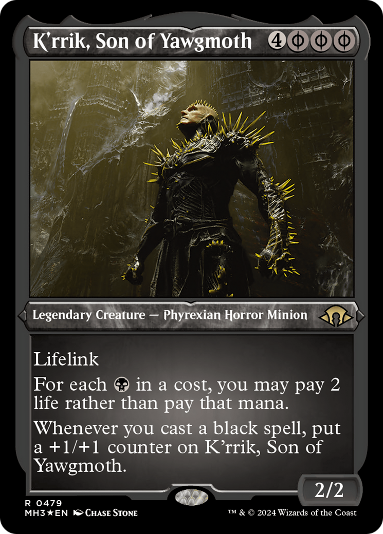 K'rrik, Son of Yawgmoth (Foil Etched) [Modern Horizons 3] | Jomio and Rueliete's Cards and Comics