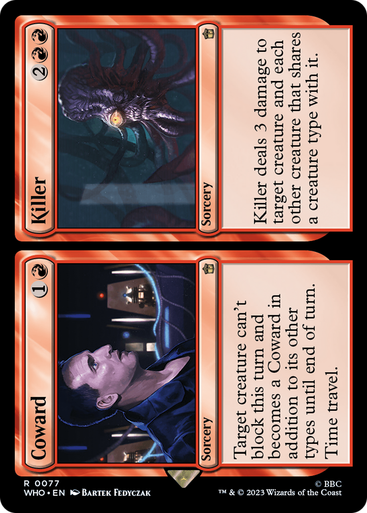 Coward // Killer [Doctor Who] | Jomio and Rueliete's Cards and Comics