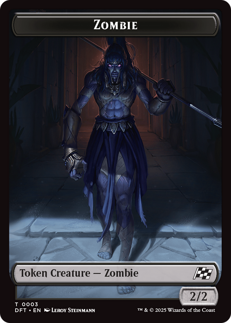 Elephant // Zombie (0003) Double-Sided Token [Aetherdrift Tokens] | Jomio and Rueliete's Cards and Comics