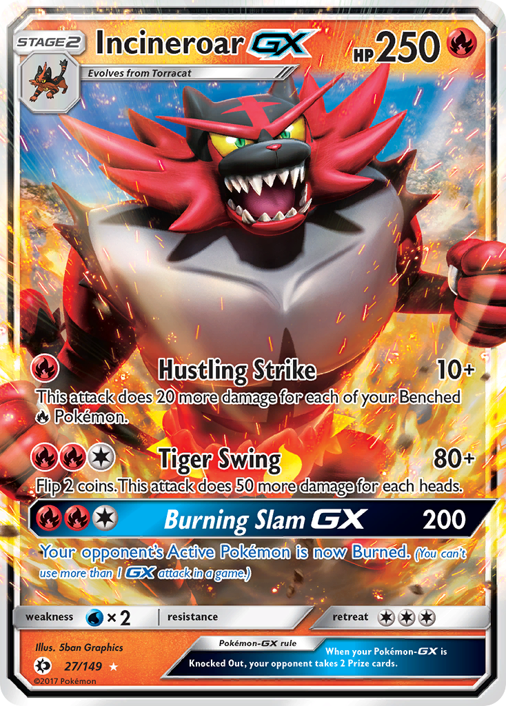 Incineroar GX (27/149) (Jumbo Card) [Sun & Moon: Base Set] | Jomio and Rueliete's Cards and Comics