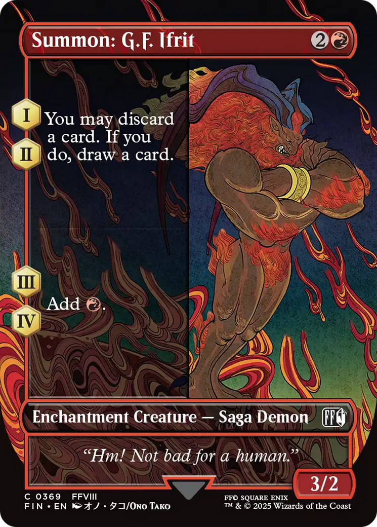 Summon: G.F. Ifrit (Borderless) [FINAL FANTASY] | Jomio and Rueliete's Cards and Comics