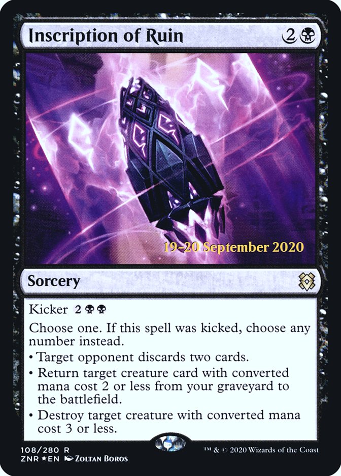 Inscription of Ruin [Zendikar Rising Prerelease Promos] | Jomio and Rueliete's Cards and Comics