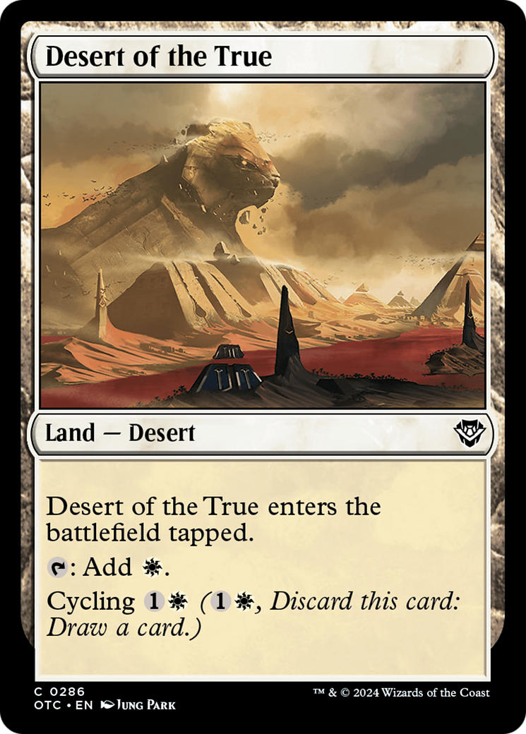 Desert of the True [Outlaws of Thunder Junction Commander] | Jomio and Rueliete's Cards and Comics
