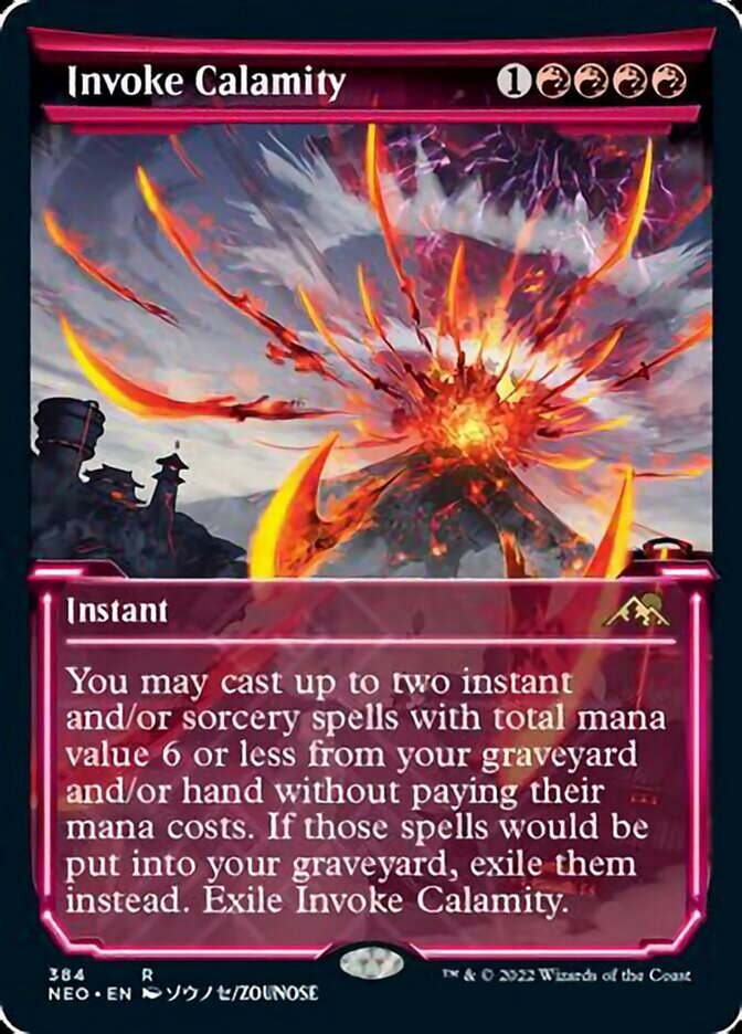 Invoke Calamity (Showcase Soft Glow) [Kamigawa: Neon Dynasty] | Jomio and Rueliete's Cards and Comics