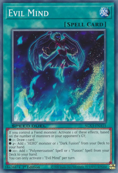 Evil Mind [SGX3-ENA15] Common | Jomio and Rueliete's Cards and Comics