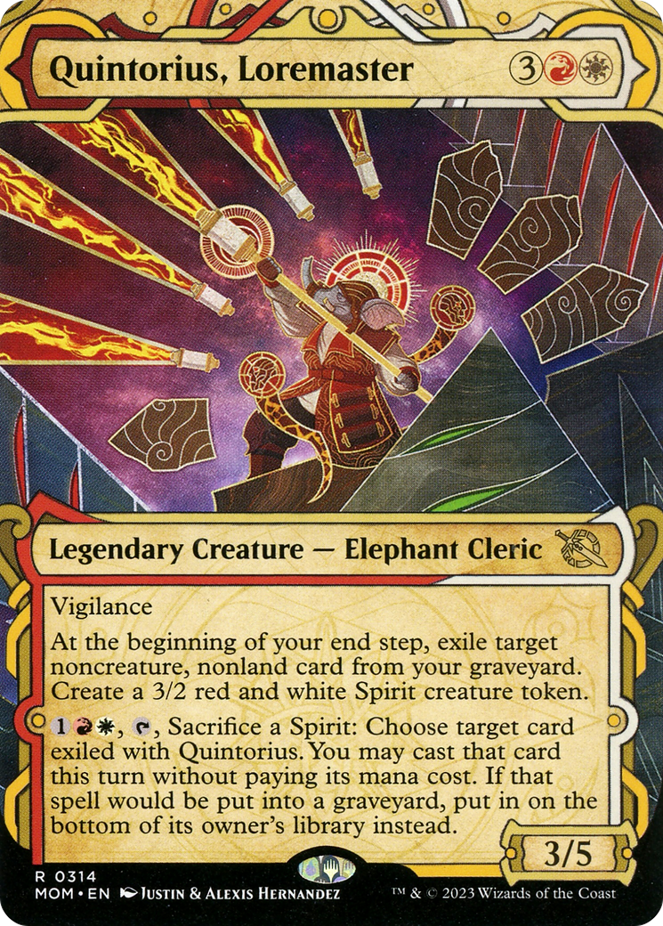 Quintorius, Loremaster (Showcase Planar Booster Fun) [March of the Machine] | Jomio and Rueliete's Cards and Comics