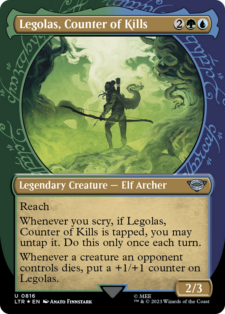 Legolas, Counter of Kills (Showcase) (Surge Foil) [The Lord of the Rings: Tales of Middle-Earth] | Jomio and Rueliete's Cards and Comics
