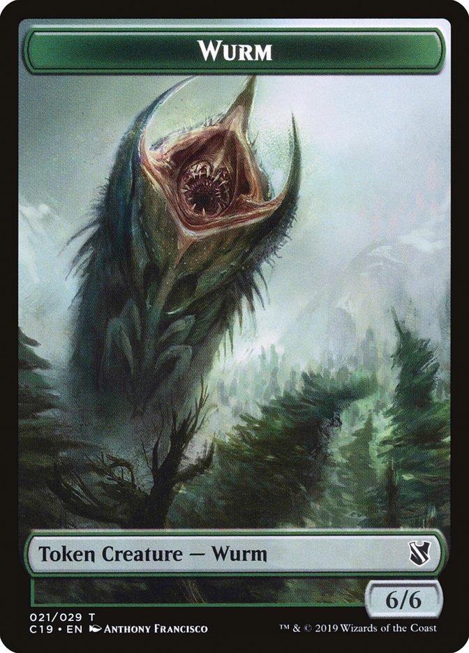 Beast (013) // Wurm Double-Sided Token [Commander 2019 Tokens] | Jomio and Rueliete's Cards and Comics