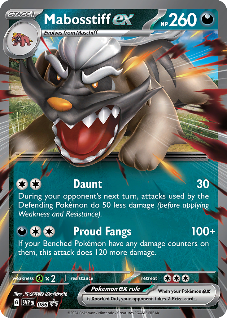 Mabosstiff ex (086) (Jumbo Card) [Scarlet & Violet: Black Star Promos] | Jomio and Rueliete's Cards and Comics