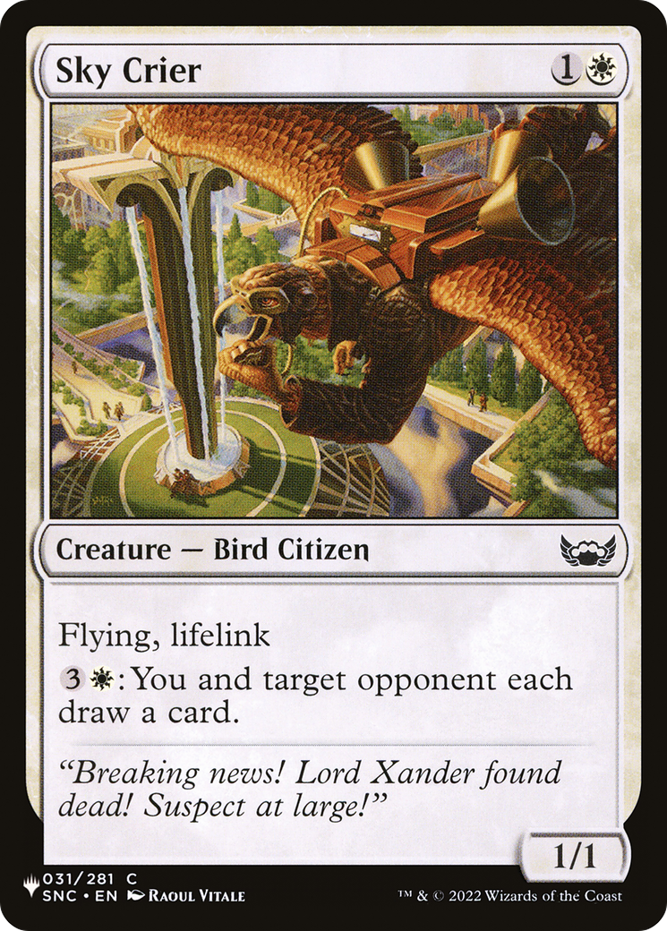 Sky Crier [The List] | Jomio and Rueliete's Cards and Comics