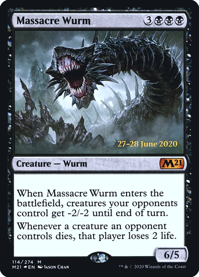 Massacre Wurm [Core Set 2021 Prerelease Promos] | Jomio and Rueliete's Cards and Comics