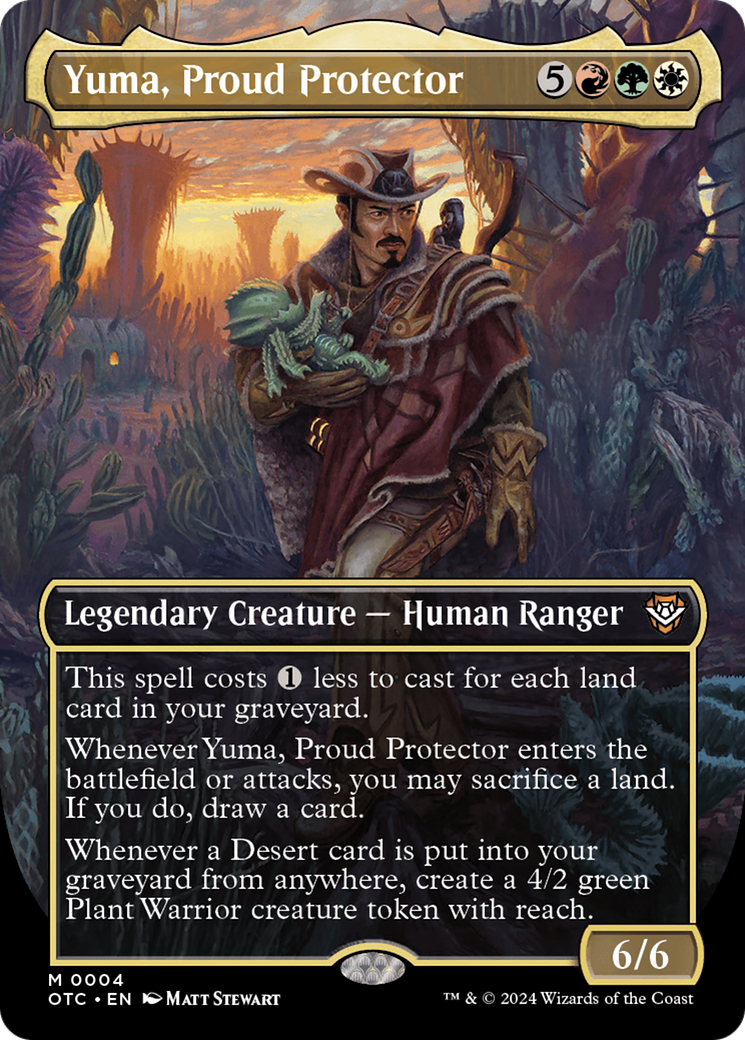 Yuma, Proud Protector (Borderless) [Outlaws of Thunder Junction Commander] | Jomio and Rueliete's Cards and Comics