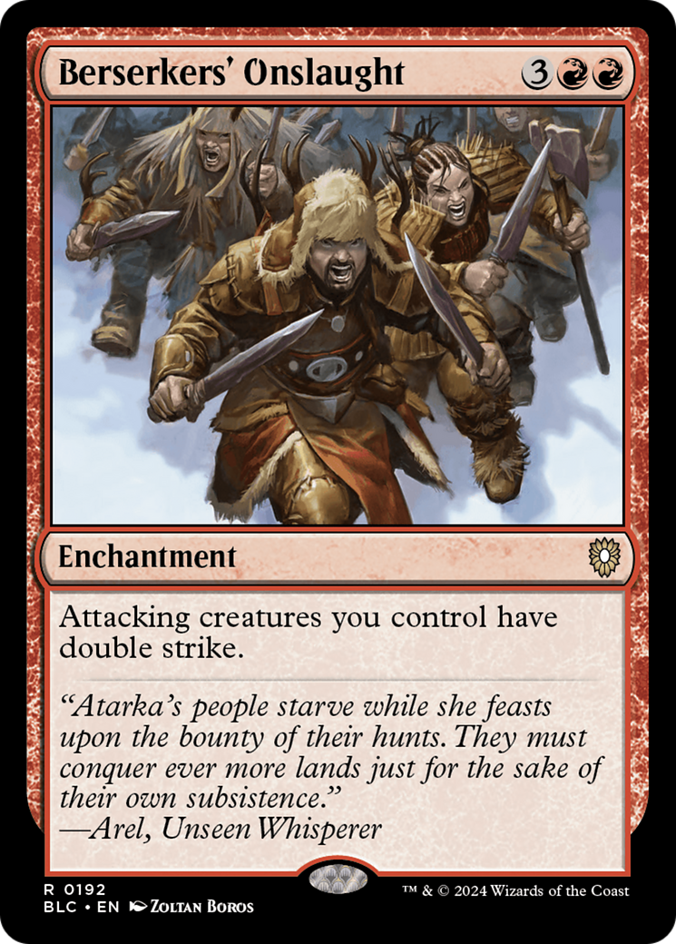 Berserkers' Onslaught [Bloomburrow Commander] | Jomio and Rueliete's Cards and Comics