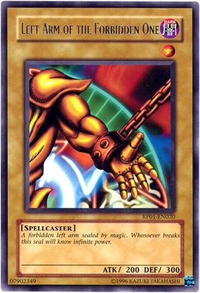 Left Arm of the Forbidden One [RP01-EN020] Rare | Jomio and Rueliete's Cards and Comics