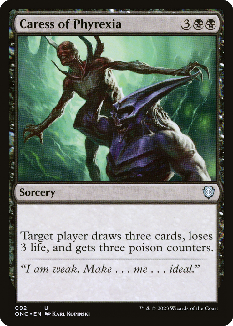 Caress of Phyrexia [Phyrexia: All Will Be One Commander] | Jomio and Rueliete's Cards and Comics
