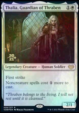 Thalia, Guardian of Thraben [Innistrad: Crimson Vow Prerelease Promos] | Jomio and Rueliete's Cards and Comics