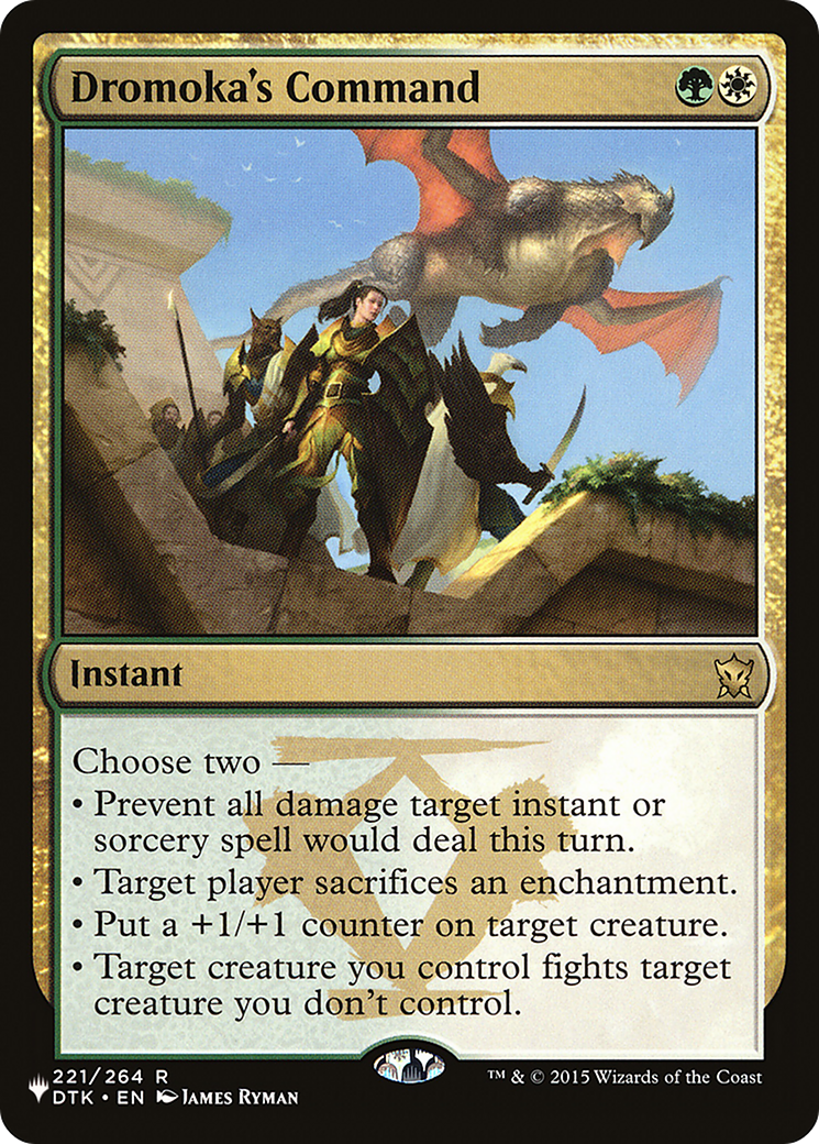 Dromoka's Command [The List] | Jomio and Rueliete's Cards and Comics