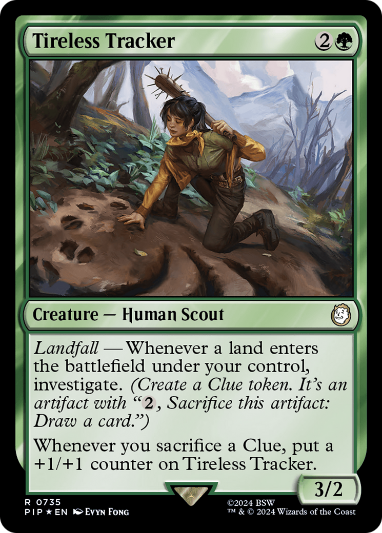 Tireless Tracker (Surge Foil) [Fallout] | Jomio and Rueliete's Cards and Comics