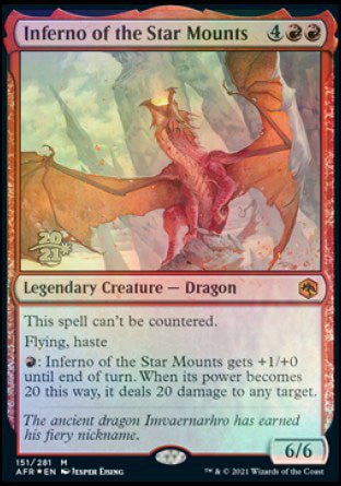 Inferno of the Star Mounts [Dungeons & Dragons: Adventures in the Forgotten Realms Prerelease Promos] | Jomio and Rueliete's Cards and Comics