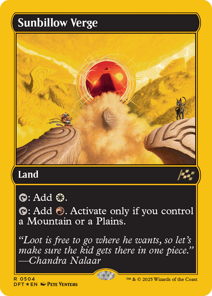 Sunbillow Verge (First-Place Foil) [Aetherdrift] | Jomio and Rueliete's Cards and Comics