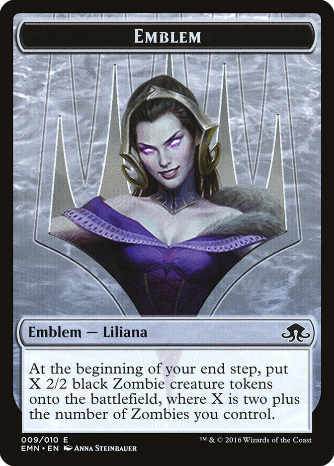 Liliana, the Last Hope Emblem [Eldritch Moon Tokens] | Jomio and Rueliete's Cards and Comics