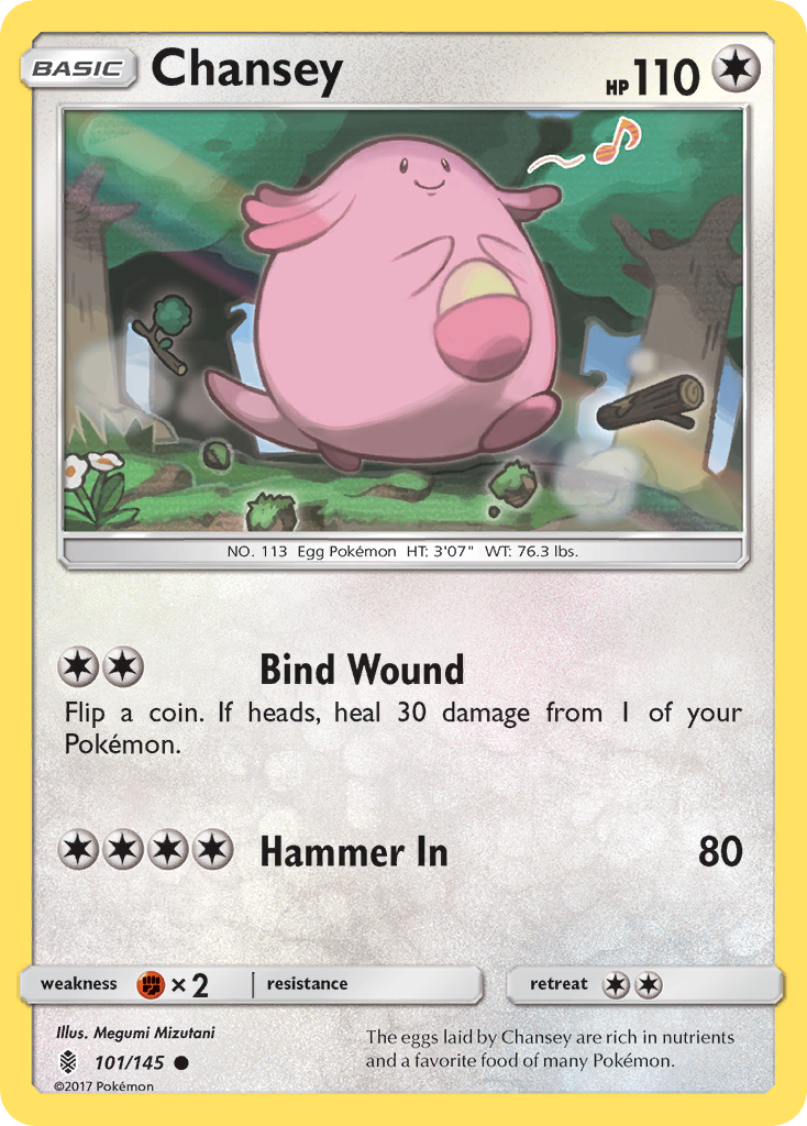 Chansey (101/145) [Sun & Moon: Guardians Rising] | Jomio and Rueliete's Cards and Comics