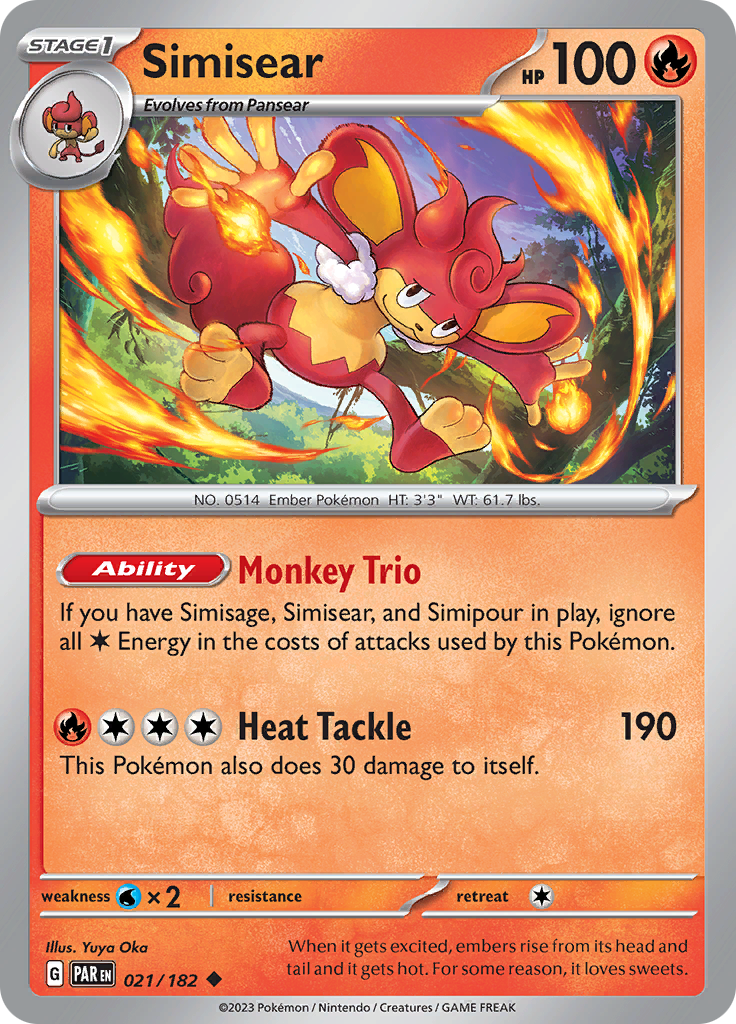 Simisear (021/182) [Scarlet & Violet: Paradox Rift] | Jomio and Rueliete's Cards and Comics