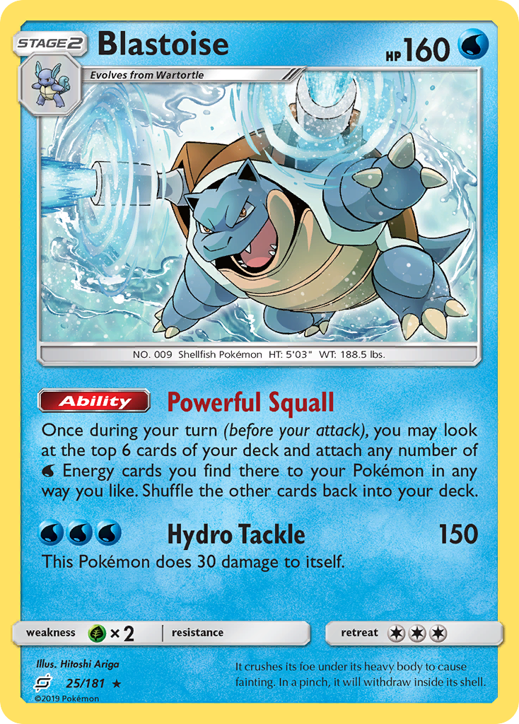 Blastoise (25/181) [Sun & Moon: Team Up] | Jomio and Rueliete's Cards and Comics
