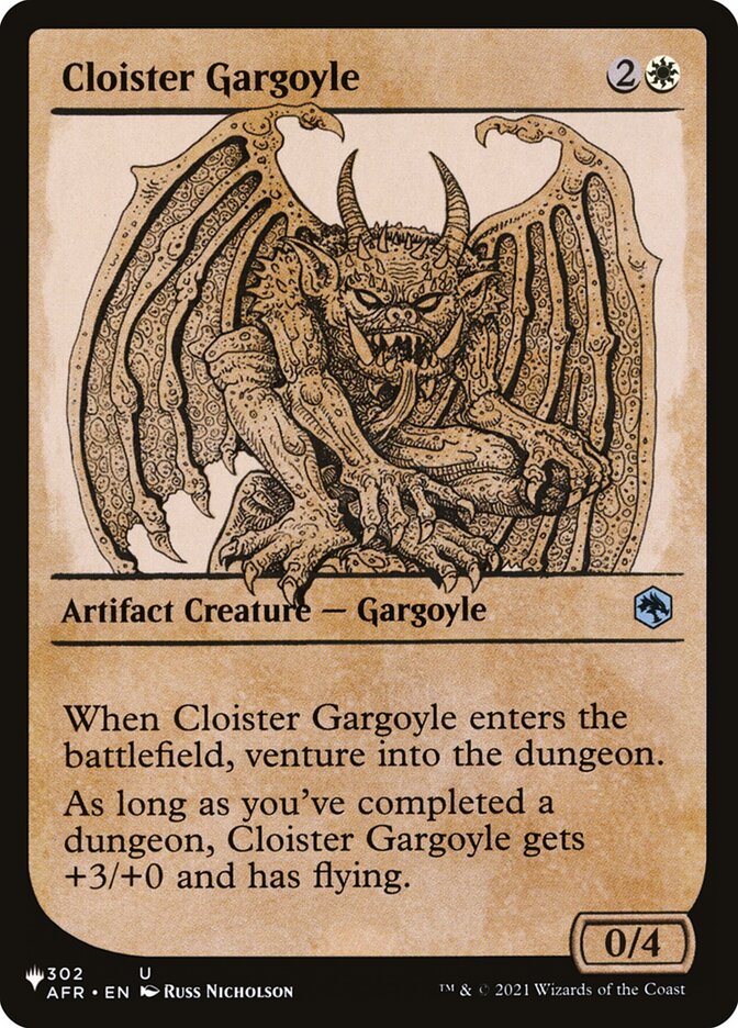 Cloister Gargoyle (Showcase) [The List] | Jomio and Rueliete's Cards and Comics