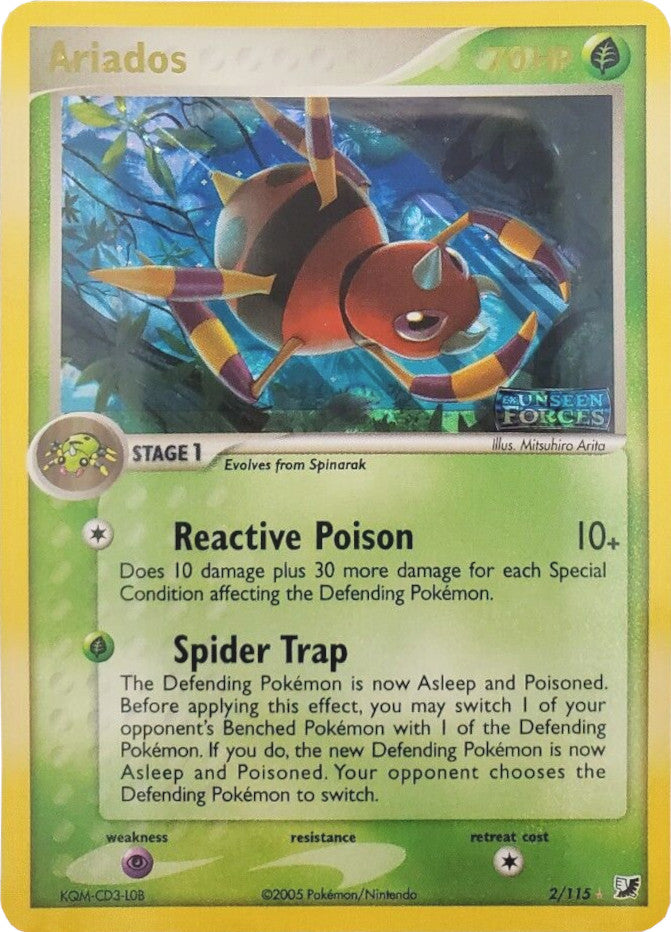 Ariados (2/115) (Stamped) [EX: Unseen Forces] | Jomio and Rueliete's Cards and Comics