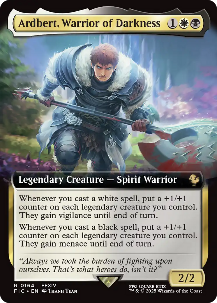 Ardbert, Warrior of Darkness (Extended Art) [FINAL FANTASY Commander] | Jomio and Rueliete's Cards and Comics